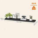HOOBRO Floating Shelves for Wall, Wall Mounted Shelf Set of 2, 55" Hanging Shelf with Invisible Brackets, for Wall in Bathroom, Bedroom, Toilet, Kitchen, Living Room, Office, Black BK140BJP201 by CozyNest Decor