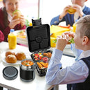 Bento Lunch Box Set With 10oz Soup Thermo, Leak-proof Lunch Containers with 4 Compartment, Kids Hot Thermo Food Jar/Insulation Lunch Bag, Food Containers for School (Black) by TinyTreasures Baby Boutique