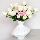 Cast Iron Decorative Vase, Dried Flower Rustic Vases, Wabi Sabi Vase for Modern Home Decor, Living Room, Shelf Decor, Enterway, Wedding, Office, Table, Bedroom, Kitchen, 8.86" H (White) by CozyNest Decor