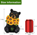 ILLUMINEW Solar Garden Lights Outdoor Statues Black Bear with Sunflowers, Sculpture Decor Mother Gifts for Women, Men or Daughter, Unique Garden Statues for Housewarming Gifts by GreenHaven Gardens
