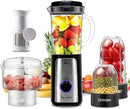 SANGCON 5 in 1 Blender and Food Processor Combo for Kitchen, Small Electric Food Chopper for Meat and Vegetable, 350W High Speed Blenders with 2 Speeds and Pulse for Smoothies and Shakes by TinyTreasures Baby Boutique