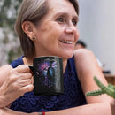 Personalized Beautiful Fairy Holding Flower Coffee Mug, Custom Name Ceramic Cup 11oz 15oz, Enchanted Fantasy Themed Mug, Custom Fairy Lovers Black Cup, Kids Mug, Elegant Fairy Mug by CozyNest Decor