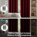 Simplebrand Ava Burgundy Blackout Curtains for Bedroom 96 Inches Long 2 Panels, Solid Thermal Insulated, Energy Saving Nursery Window Treatment Curtains Blackout Drapes, W40 x L96 Inch, Burgundy by TinyTreasures Baby Boutique