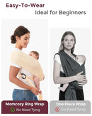 Momcozy Baby Carrier AirMesh - The Perfect Summer Sling for Newborns to Toddler 8-35 lbs - Cooling Fabric Baby Wrap, Lightweight, Ergonomic, and Easy to Wear, Light Beige by TinyTreasures Baby Boutique