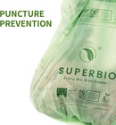 SUPERBIO 3 Gallon Compostable Food Waste Bags, 80 Count, Food Scrap Bags with Handles, ASTM D6400, BPI and OK compost INDUSTRIAL by GreenHaven Gardens