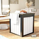 50 Gallon Deck Box Large Outdoor Storage for Patio Furniture,Outdoor Cushions,Garden Tools and Pool Supplies,Waterproof,Resin,Lockable(Black&White) by CozyNest Decor