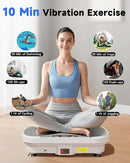 Vibration Plate Exercise Machine, Full Body Shaker Workout Vibration Plate for Lymphatic Drainage Weight Loss, Waver Vibrating Fitness Platform with Resistance Bands, Low Noise Home Fitness for Adults by CozyNest Decor