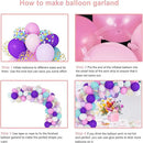 Amandir 134pcs Unicorn Balloons Arch Garland Kit, Unicorn Birthday Party Decorations for Girls Confetti Light Purple Aqua Blue Pink Balloons Set Wedding Baby Shower Party Supplies by CozyNest Decor