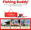 DaddyGoFish Kids Fishing Pole - Rod Reel Combo Tackle Box Starter Set - First Year Small Gear Kit for Boys Girls Toddler Youth Age Beginner Little Children by TinyTreasures Baby Boutique