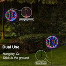Christmas Ball Light Sphere, 12IN 96LED Hanging Tree & Pathway Lights [Foldable Metal Frame, UL Listed] - White, RGB by GreenHaven Gardens