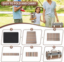 G GOOD GAIN Picnic Blankets Outdoor - Waterproof Outdoor Rug with Shoulder Carry Strap | Machine Washable Picnic Mat with Sandproof Backing for RV, Balcony, Camping, Hiking, Concerts (Orange, 9' x 6') by TinyTreasures Baby Boutique