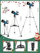 Telescope for Adults Astronomy Beginners - 70mm Aperture and 400mm Focal Length Professional Refractor Telescope with Remote Great Astronomy for Christmas with Package, Blue by TinyTreasures Baby Boutique