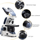 SWIFT SW380B 40X-2500X Magnification, Siedentopf Head, Research-Grade Binocular Compound Lab Microscope with Wide-Field 10X and 25X Eyepieces, Mechanical Stage, Ultra-Precise Focusing by TinyTreasures Baby Boutique