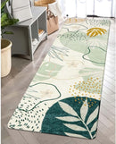 Lahome Green Hallway Runner - 2x7 Washable Non-Slip Runner Rug Throw Lightweight Soft Bathroom Runner Rug, Boho Botanical Print Indoor Carpet Runner for Bedroom Kitchen Entrance Laundry Living Room by TinyTreasures Baby Boutique