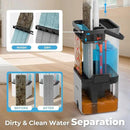 Mop and Bucket Set, Flat Microfiber Mops for Floor Cleaning, Wall Cleaner Mop and Bucket System with Wringer, Wet and Dry Use by CozyNest Decor