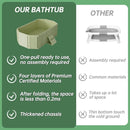 Baby Foldable Kids Bathtub for Infants to Toddler with Non-Slip Base,Easy Storage,Perfect for Small Spaces,Graffiti Green by TinyTreasures Baby Boutique