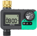 RESTMO Sprinkler Timer with Brass Inlet, Water Timer for Garden Hose, Rain Delay/Manual/Automatic for Outdoor Faucet, Drip Irrigation and Lawn Watering System by GreenHaven Gardens