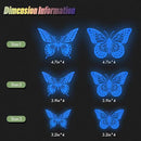 SAOROPEB Glow in The Dark 3D Butterfly 24 Pcs 3 Sizes, Luminous Butterfly Stickers for Ceiling or Wall, Glow in The Dark Party Supplies, Removable Luminous Stickers for Kids Babys Nursery (Blue) by CozyNest Decor