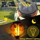 Hot Air Balloon Solar Lantern with Flickering Flame, Glass Hanging Garden Lights Outdoor Waterproof for Tree Yard Patio Mother's Day Gift, 18" H Bee by GreenHaven Gardens