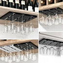 4 Pcs Wine Glass Holder Under Shelf or Cabinet Punch-free,Stemware Rack Glassware Drying Storage Hanger for Kitchen,Bar and Restaurant (White) by CozyNest Decor