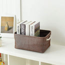 TheWarmHome Fabric Storage Basket for Home, Shelf, Closet - Canvas Bin for Dog Toys and Baby Items (Brown, 1 Pack, 13.8L9.8W6.7H) by TinyTreasures Baby Boutique