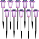 DenicMic Solar Lights Outdoor Pathway Lights LED Waterproof Acrylic Lamp Head Stainless Steel Stake for Yard Garden Landscape Path Walkway Driveway Patio Lawn (Purple 10Pack) by GreenHaven Gardens