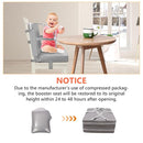 Toddler Booster Seat for Dining Table, 5 Point Buckle Child Booster Seat for Table with Backrest, PU Waterproof Easy Cleaning Dining Booster Seat Adjustable Seat Belts & Non-Slip Bottom (Grey) by TinyTreasures Baby Boutique