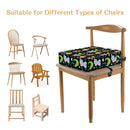 Toddler Booster Seat for Dining Table, Stronger Support Non-Slip Bottom Double Safe Straps Booster Seat Dining Toddler, Portable Travel Increasing Cushion (Black) by TinyTreasures Baby Boutique