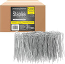 Squirrel Products U Shape Galvanized Garden Stakes Metal, 6 Inch Landscaping Staples, 11 Gauge Stakes for Landscaping Fabric Barrier Irrigation Tubing, 2.9mm 15x2.5x15cm – 500 Pack by GreenHaven Gardens