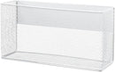 Magnetic Basket 13.77" x4.13" x7.08”,White Mesh Organizer and Holder for White Board and Refrigerator Magnetic Storage Bin Box Containers Organizer for Locker Accessories by CozyNest Decor