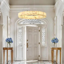 Alabaster Round Chandelier, D30in Modern Marble Dining Room Chandeliers, White Foyer Chandelier for Dining Room Light Fixture, Living Room, Bedroom Lights, Foyer, Kitchen by CozyNest Decor