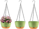 10 Inch Self Watering Hanging Pots, 3 Pack Hanging Planters by CozyNest Decor
