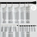 MIULEE Back Tab Light Blocking Curtains 102 Inch Long 2 Panels Set for Living Room Bedroom, Greyish White Rod Pocket/Pinch Pleated Thermal Insulated Room Darkening Floor to Ceiling Blackout Drapes by TinyTreasures Baby Boutique