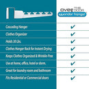 Wonder Hanger Over The Door 2-Pack Organizer for Clothes Hangers, Space-Saving Cascading Hanger Hooks, White