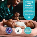 MyBaby 3-in-1 Calming Baby Cushion, Soothing Comfort for Newborns & Infants, Snuggling Sensation, Sound and Vibration, Designed for Safety, Rechargeable & Machine-Washable, by Homedics, Coral by TinyTreasures Baby Boutique