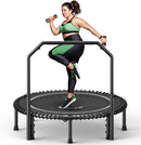 BCAN 40"/48" Mini Rebounder Trampoline for Adults with Bar, 450/550LBS Fitness Trampoline with Bungees, Adjustable Handle, Stable & Quiet, Indoor Outdoor, Whole-Body Workout & Relaxation at Home by TinyTreasures Baby Boutique