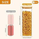 Square Glass Food Storage Jars with Lids[Set of 3], Perfect for Pasta, Cookies, Nuts, Coffee, Cereal, Flour, Organize Your Kitchen and Pantry with these BPA-Free Glass Jars with Canisters by CozyNest Decor