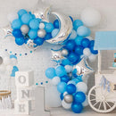 RUBFAC 129pcs Light Blue Balloons Different Sizes 18 12 10 5 Inch for Garland Arch, Sky Blue Balloons for Birthday Gender Reveal Baby Shower Party Decoration by TinyTreasures Baby Boutique