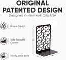 3D Cube Bookends – Geometric Metal Book Ends by Geomod