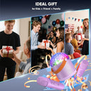 Karaoke Machine with Disco LED Lights for Adults Kids, Portable Bluetooth Speaker with 2 Wireless Microphone, Gifts Toys for 3-12+ Kids Birthday Family Home Party by TinyTreasures Baby Boutique