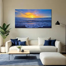 Wall Art Decor Large Sunset Canvas Print Picture Sunrise Ocean Beach Waves Scenery Modern Painting Artwork for Home Office Living Room Bedroom Decoration Framed Ready to Hang, 20x40Inch by CozyNest Decor
