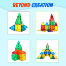 Gemmicc Magnetic Tiles, Deluxe 136 PCS Building Blocks Magnet Toys for Kids,3D Magnet Puzzles Stacking Blocks for Boys Girls,Huge Set with 2 Cars by TinyTreasures Baby Boutique