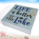 Lake House Decor Summer Lake Decorations Lake Life Wooden Sign Rustic Home Decor 5 x 5 Inches by CozyNest Decor