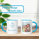 Personalized Mother's Day Coffee Mug, Custom Mum Photo Text 11 Oz Ceramic Mug, Customized Mom Gift Idea Picture Name Cup, Taza Cafe Personalizadas Fotos, Cute Gifts Mom Women Dad Men, Light Blue by TinyTreasures Baby Boutique