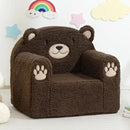 ALIMORDEN Animal Series Kid's Chair, Ultra-Soft Comfy Foam Filled Toddler Sofa Chair, Cute Animal-Shaped Design Toddler Couch, Lightweight Birthday for Baby Boys & Girls (Chocolate Bear) by CozyNest Decor