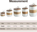 Large Storage Containers with Lids, Ceramic Coffee Container Kitchen Food Storage Jars for Spice Sugar Tea Bag, Stackable Decorative Jars for Counter, White & 61oz by CozyNest Decor