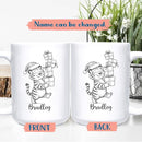 Tiger White Coffee Mug 11 15 Oz, Customized Name Tiger Accent Mug Gift for Brother Sister Besties Friends, Personalized Tigers Teacup, Unique Tigers Animal Coffee Cup Gift for Birthday Thanksgiving by TinyTreasures Baby Boutique