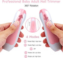 Baby Nail Trimmer Electric-6 in 1 Baby Nail File Clippers Infant Grooming Kit Manicure Set for Toddler or Adults, Pink by TinyTreasures Baby Boutique