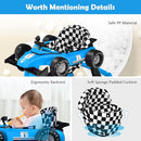 HONEY JOY 4-in-1 Baby Walker, Activity Push Walker w/3 Adjustable Heights, Smooth Wheels w/Adjustable Speed, Padded Seat, Music & Light, Foldable Car Walker for Baby Boys Girls Age 6 Months+ (Blue) by TinyTreasures Baby Boutique