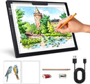 Zocelight Rechargeable A4 Light Box,led Light pad with Built-in Stand & Clip,6 Levels of Brightness Light Box for tracing,Diamond Painting.Light Table for Artists,Drawing,Sketching,Animation,X-ray by TinyTreasures Baby Boutique